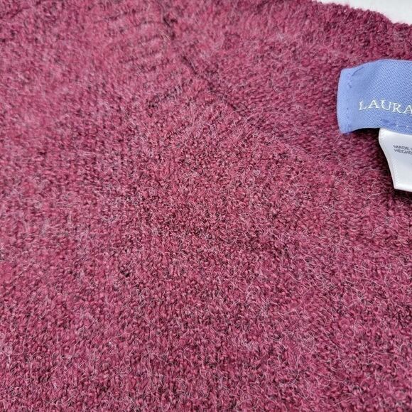 Laura Scott Burgundy Crew Neck sweater XL NWT - Picture 4 of 6